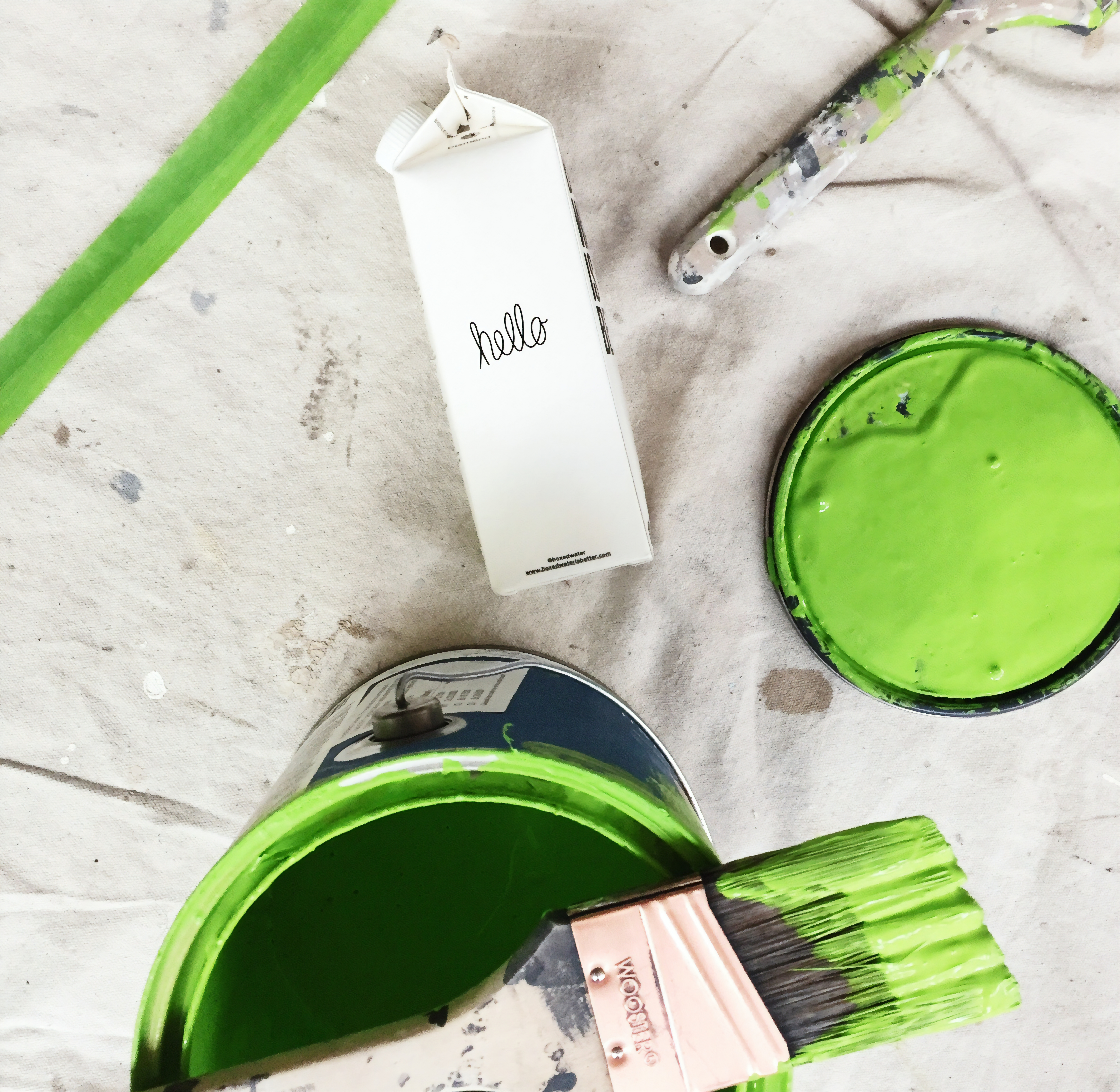 green paint